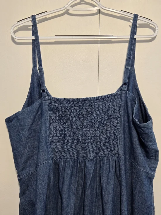 Old Navy XXL Chambray Sundress – Smocked Bodice 100% Cotton - Picture 6 of 6